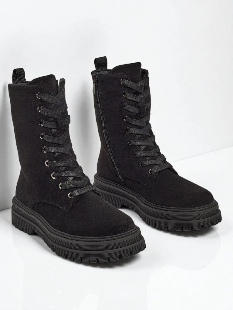 Women's Eco-Suede Worker Boots Molistea