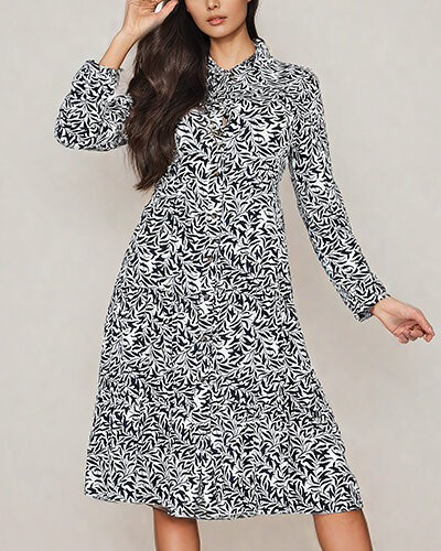 Royalfashion Naiste trükitud midi-kleit