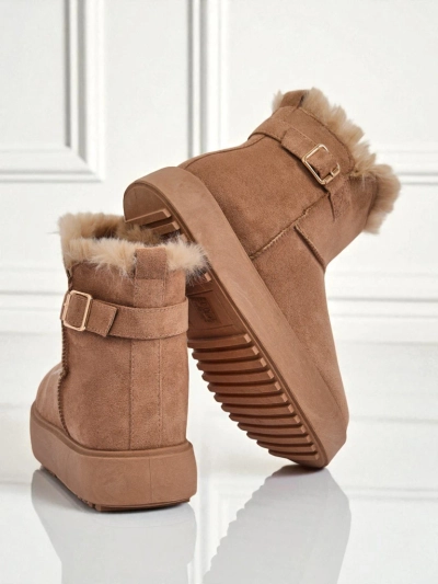 Royalfashion Women's Winter Crest Short Snow Boots