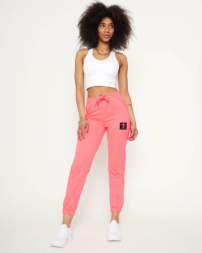 Neon pink women's sweatpants - Clothing