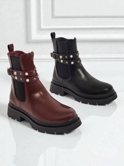 Women's High Eco-Leather Ankle Boots Pearl Mist