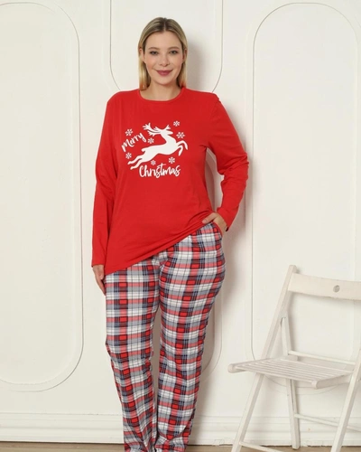 Royalfashion Jõulud puuvillased naiste pidžaamad PLUS SIZE
