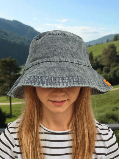 Женская шляпа Athena Denim Look bucket hat из полиэстера, удобная