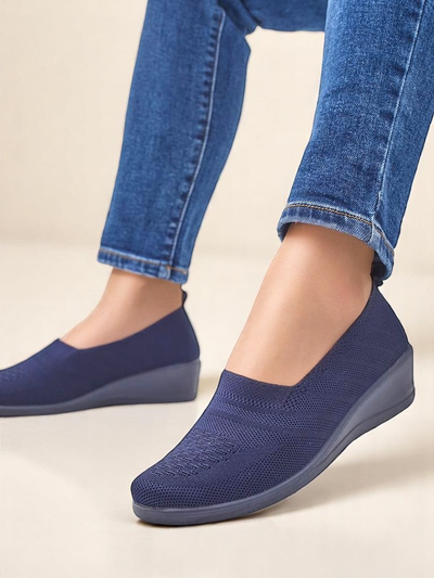 Royalfashion Women's loafers on a low wedge Epoles