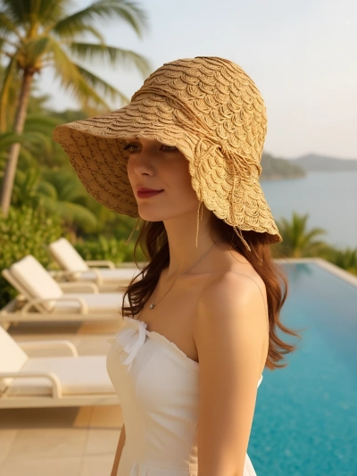 Royalfashion Naiste õlgkübar Võluv Lips