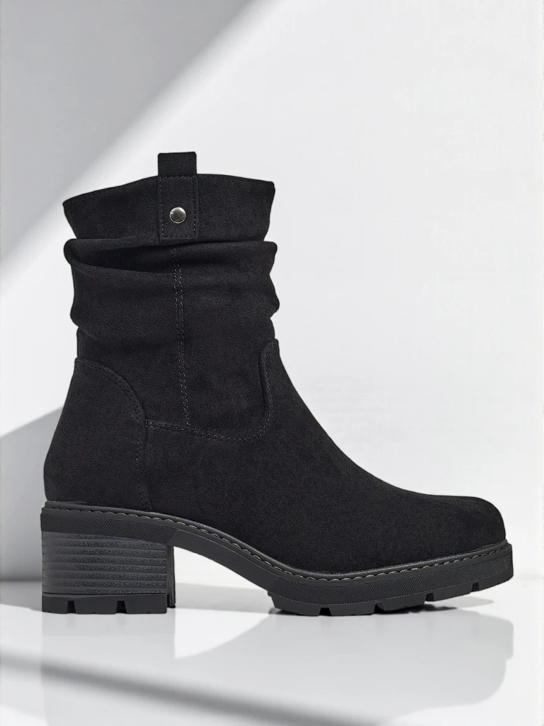 Women's high eco suede ankle boots Carmine