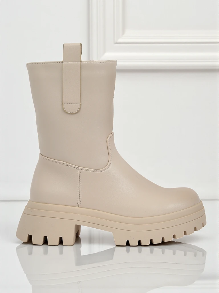 Высокие женские ботинки из экокожи Scarlet Mist