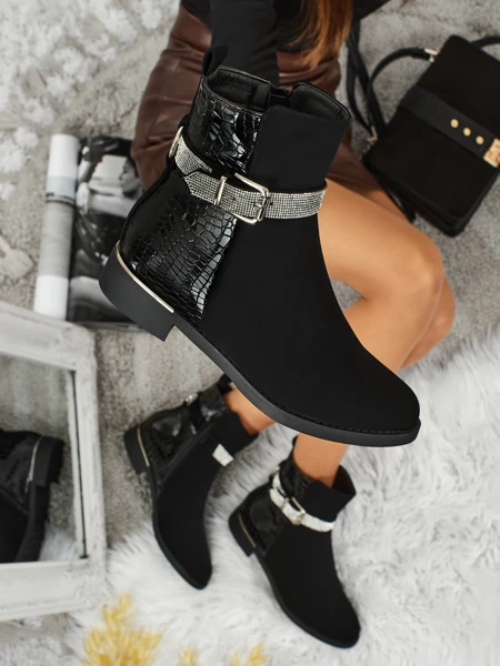 Wyższe botki damskie eko skórzane Arasse