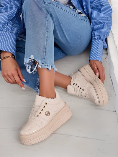 Royalfashion Утепленные женские кроссовки с мехом Rozit