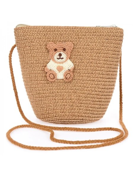Royalfashion Väikeste laste kõrvutikas käekott Teddy Straw