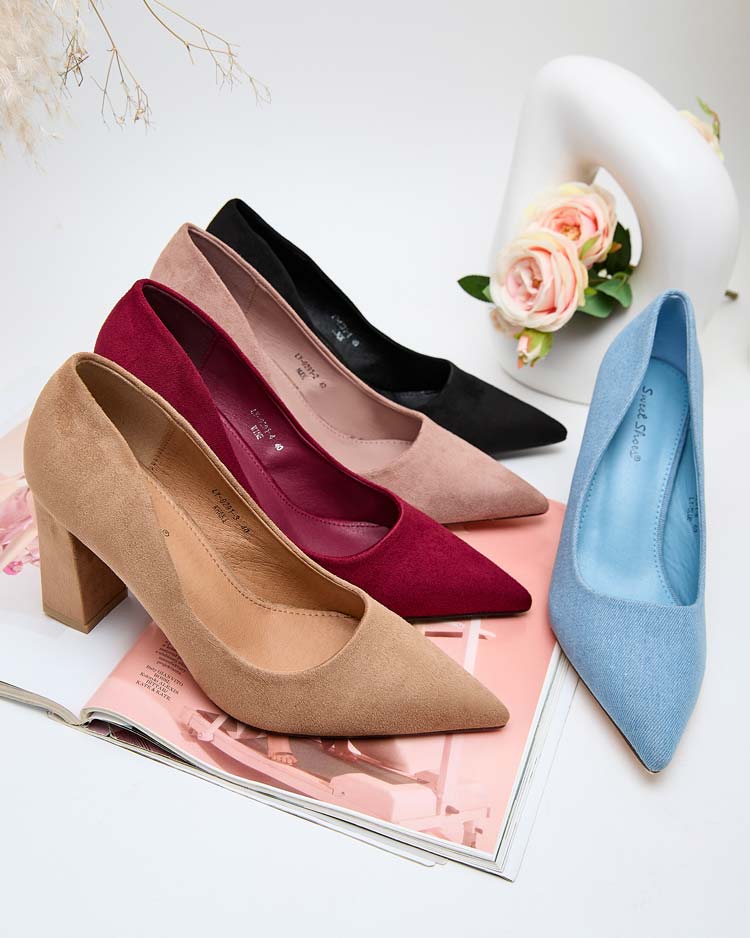 Royalfashion Naiste Jeansem stilettpumbad