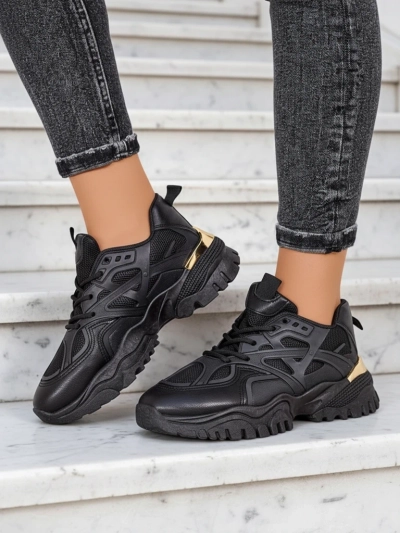 Stilosa Luma Black Women's Eco-Leather Sneakers