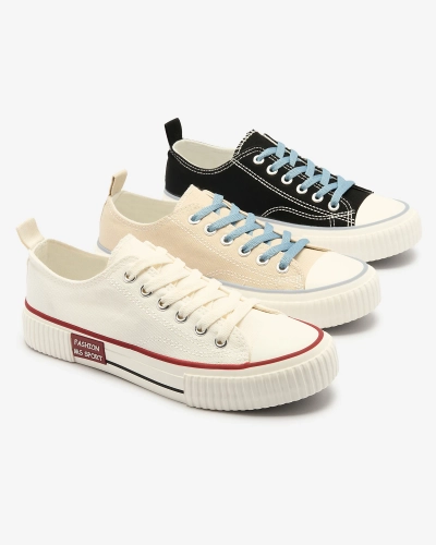 Black women's lace-up sneakers Tasabba- Footwear