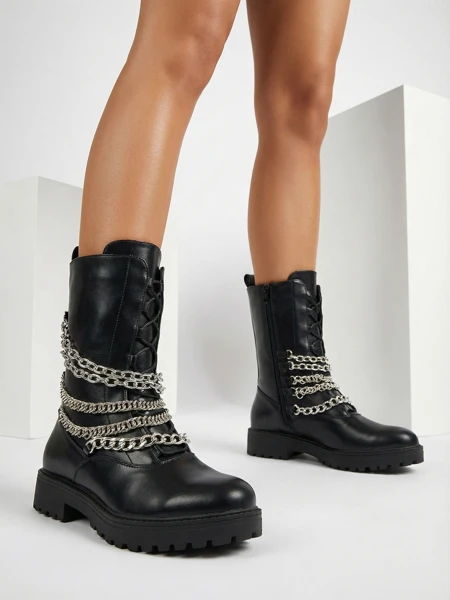 Royalfashion Women's bagger boots in black Goserre