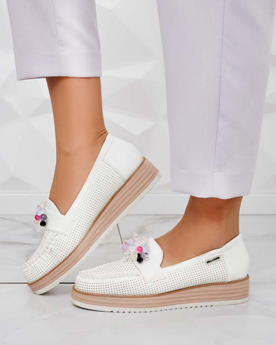 Royalfashion Мокасины с разноцветными камнями Restea