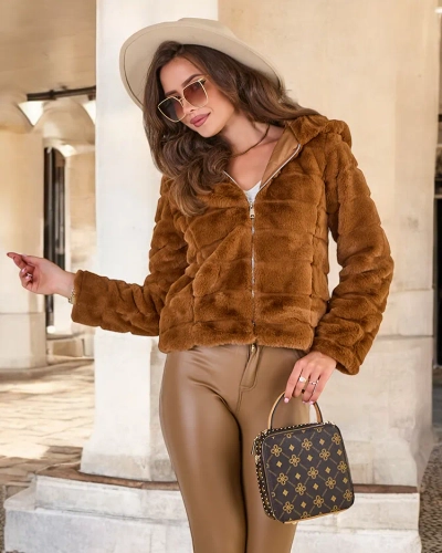 Royalfashion Naiste karusnaha imitatsiooniga jakk