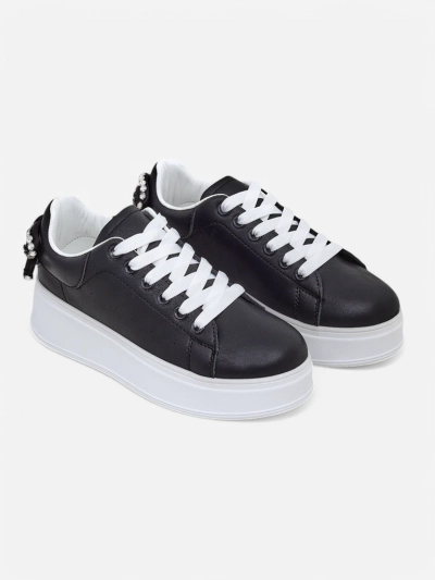 Royalfashion Women's platform sports sneakers Ribbon Bow