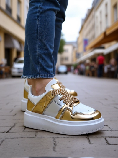 Royalfashion Women's platform sports sneakers Gevigos