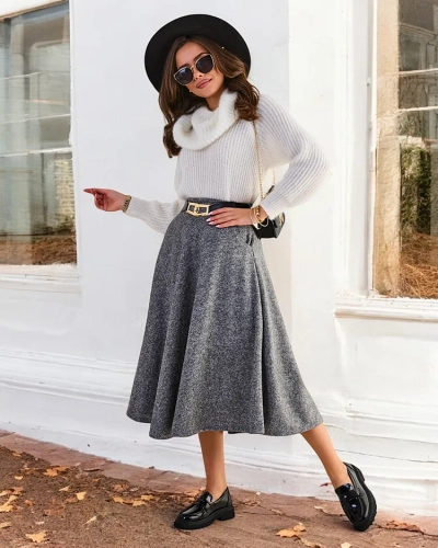 Royalfashion Women's midi skirt