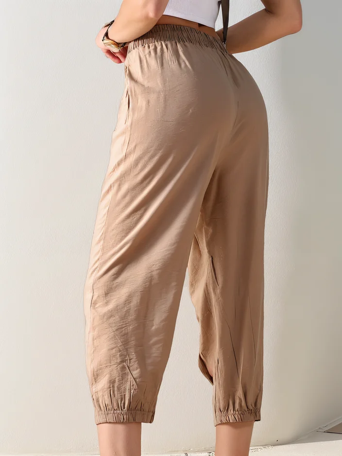 Royalfashion Straight Women's Fabric Trousers 7/8