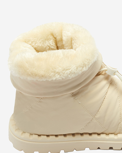 Naiste kreemikas tikitud lumesaapad lamedal tallal Ferri - Jalatsid