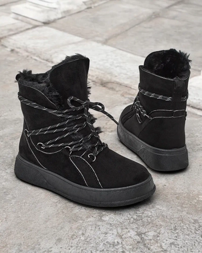Royalfashion Women's lace-up snow boots Mommer