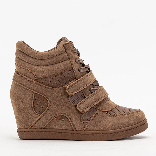 Brown girls 'sneakers on an indoor wedge Janomi - Footwear