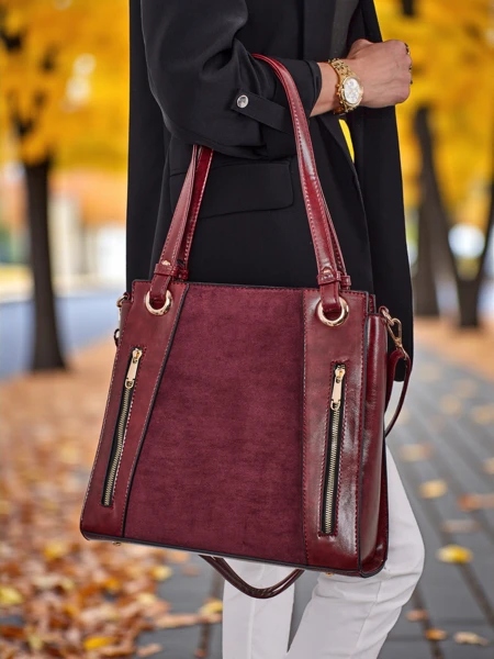 Women's shopper bag eco leather Silent Raven