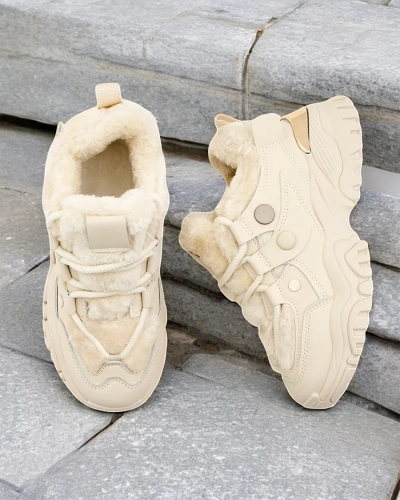 Royalfashion Women's Fashion Sneakers with Insulation Poriomo