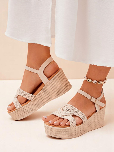 Royalfashion Naiste kiilkontsaga sandaalid, punutud Sunny Day