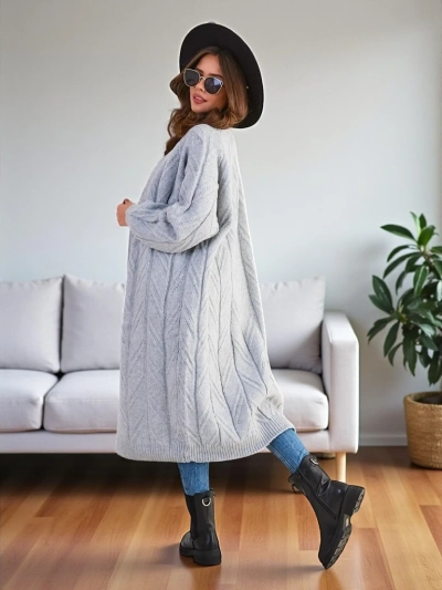 Royalfashion Kvinnars stickad throw-over tröja