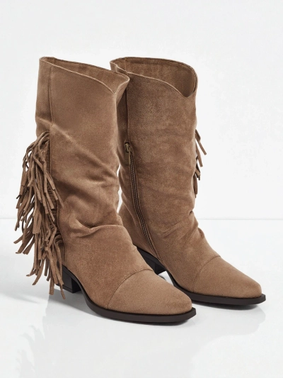 Women's heeled cowboy boots with tassels Selva