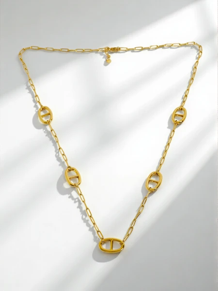Aurelia Milano Necklace with Gold-Plated Chain with Antique Links