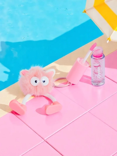 Блеск для губ для детей с пушистым монстром Светло-розовый