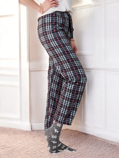 Royalfashion Cotton Christmas Women's Pajama Checkered Pants