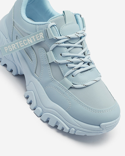 Blue women's sneaker sports shoes Evilpo- Footwear