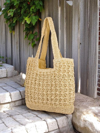 Royalfashion Большая женская соломенная сумка Sunny Straw