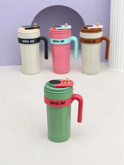 Royalfashion Thermal mug with a spout and temperature sensor Coffe Mug