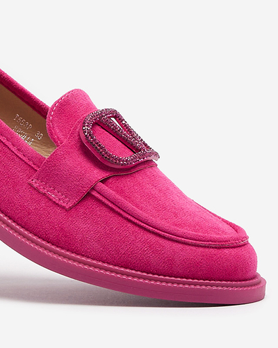 Fuchsia women's moccasins with decoration Fogras- Footwear