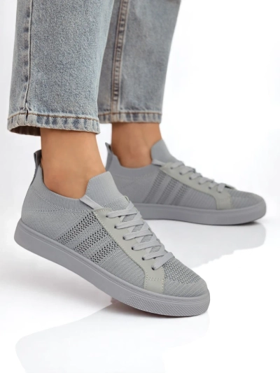 Androsia Gray Sneakers – Stylish flat sports shoes for summer and spring