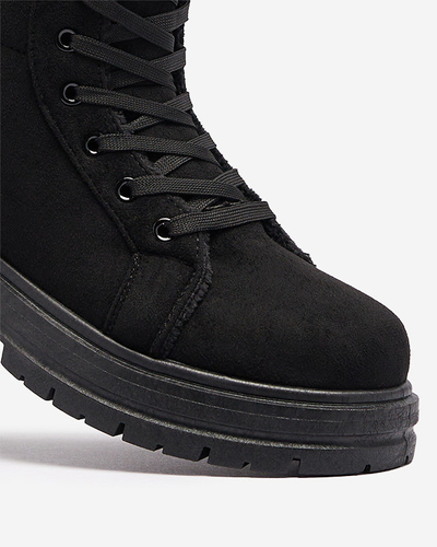 Women's insulated trapper boots in black colozre Tivica - Footwear