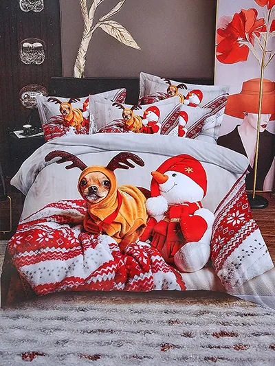 Royalfashion рождественский комплект постельного белья 160x200 полный 3-ЧАСТИ
