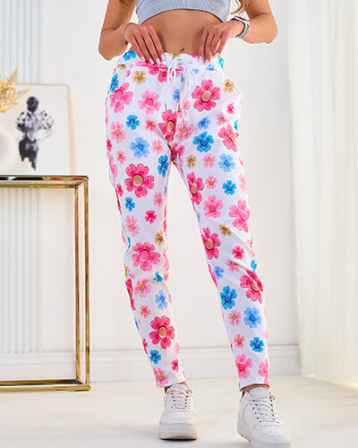 Royalfashion Women's floral fabric pants
