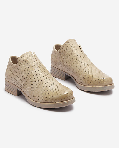 Beige women's eco leather half shoes Ilioppa- Footwear
