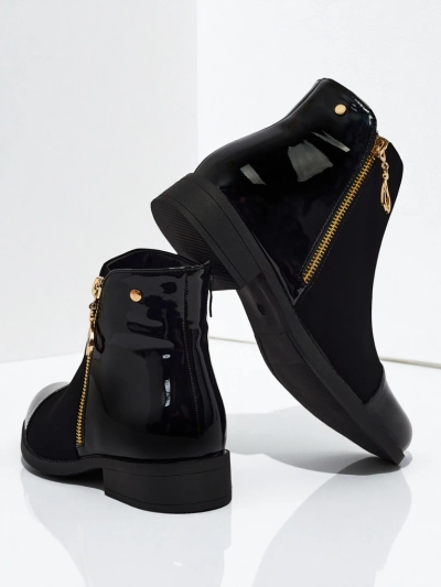 Luna Black Elegant Ankle Boots for Autumn