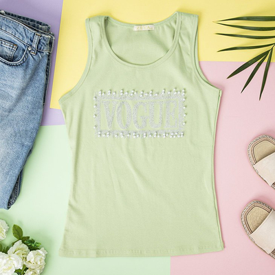 Naiste roheline kuuptsirkooniumiga topp - Riietus