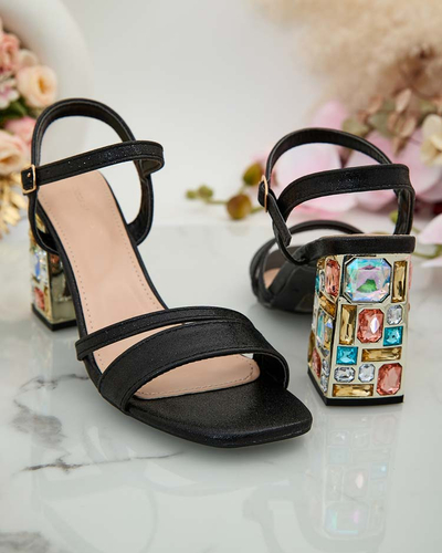 Royalfashion Naiste Solepte rhinestone post sandaalid