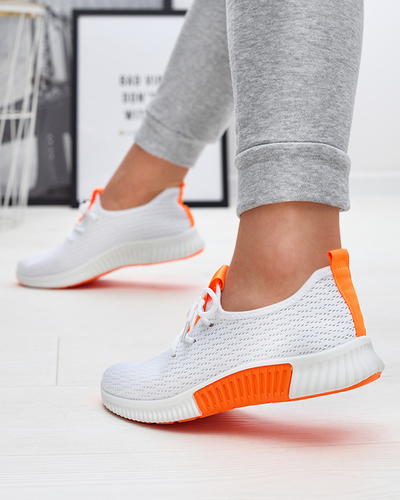 Valged naiste spordijalatsid oranži sisekattega Kedeti - Jalatsid