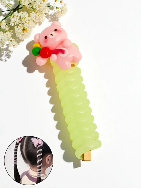 Royalfashion Hair tie spring with Teddy bear Teddy Twist