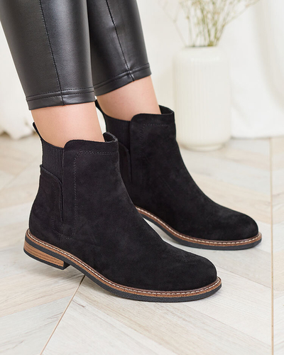 Royalfashion Black women's eco-suede Veysi boots a'la sztyblettes